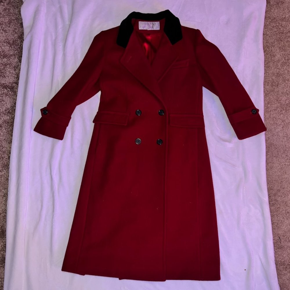 Small Red Evan-Picone Women's Trench Coat